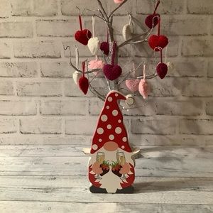 Quill To Paper Wood Valentine Gnome Sign